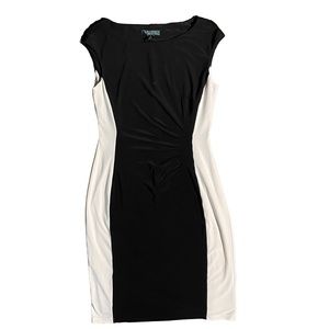 Lauren Ralph Lauren Black White A Line Dress